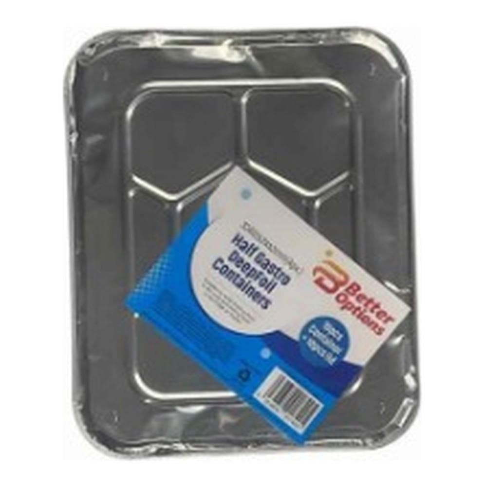 Half Gastro Dep Foil Container ( 10 pcs with Foil Lids ) 324x263x63mm(apx.)