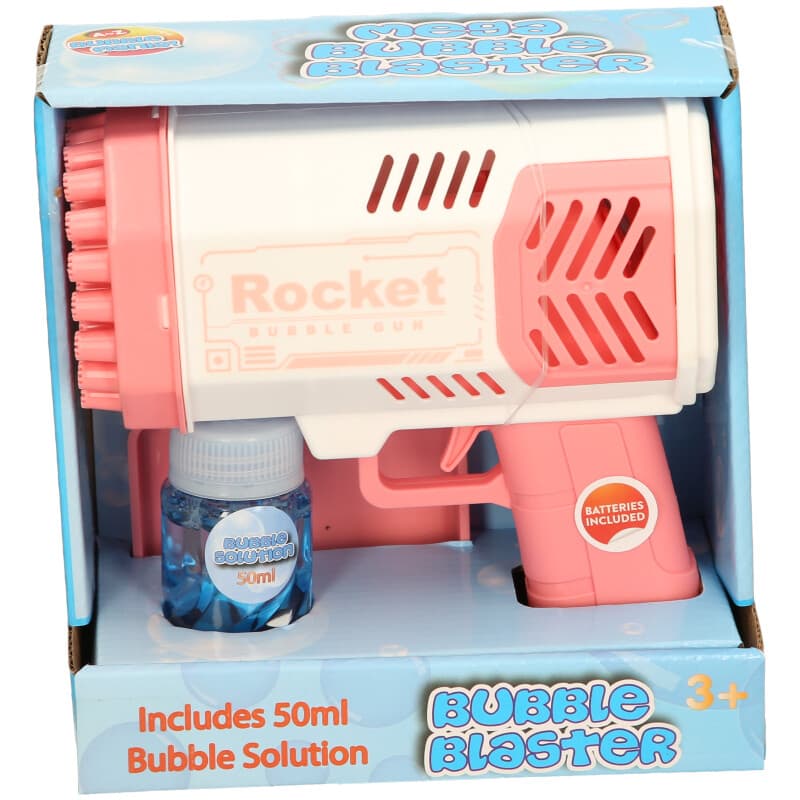 Bubble Gun With Light with Batteries Pink