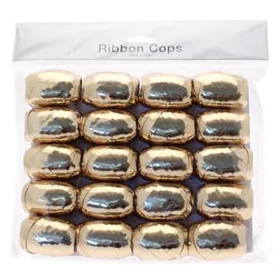 Apac Metallic Gold Ribbon Cops x 20
