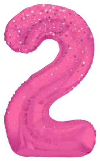 Unique 34" GLITZ 2 Pink Printed Prism Foil Balloon