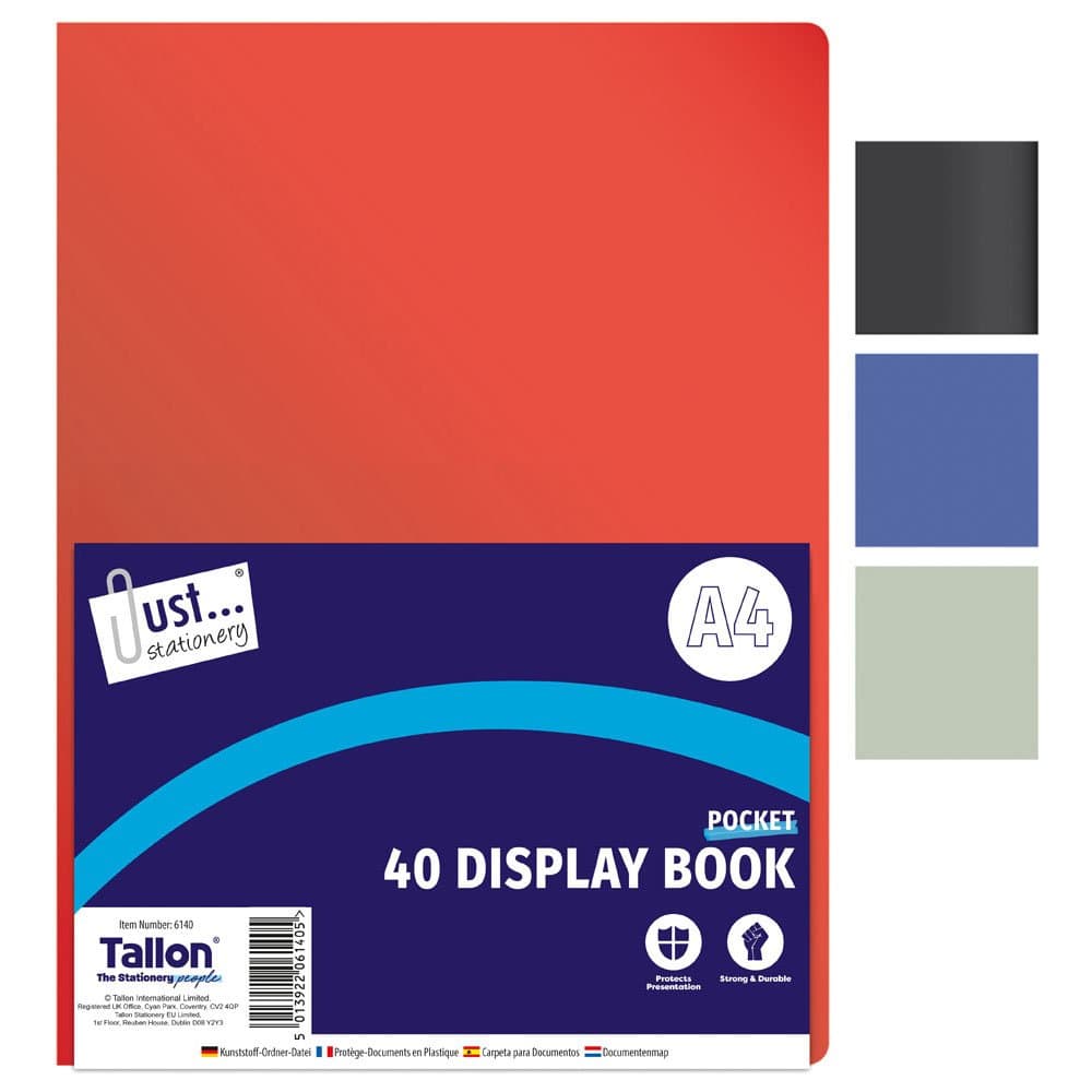 Tallon A4 Display Book 40 Pocket