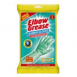 Elbow Grease 1 Pk Aqua Anti-Bac Bathroomcleaning Gloves - L