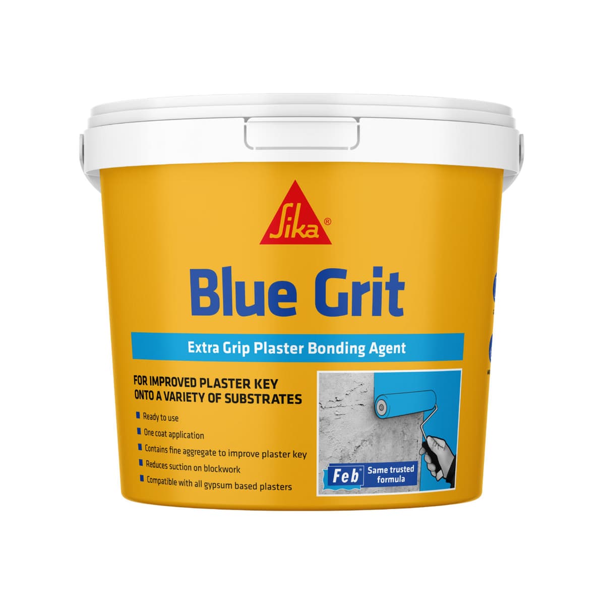 Sika Blue Grit Extra Grip Plaster Bonding Agent 10Ltr