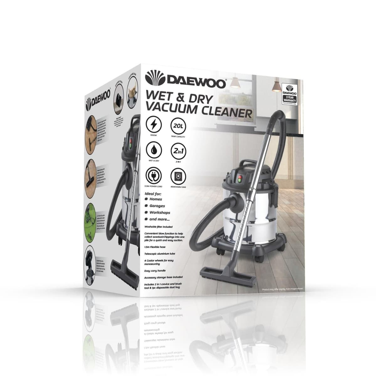 Daewoo 20L Wet And Dry Vacuum Cleaner