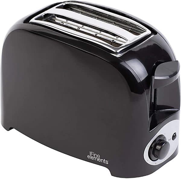 Daewoo 2 Slice Plastic Toaster - Black
