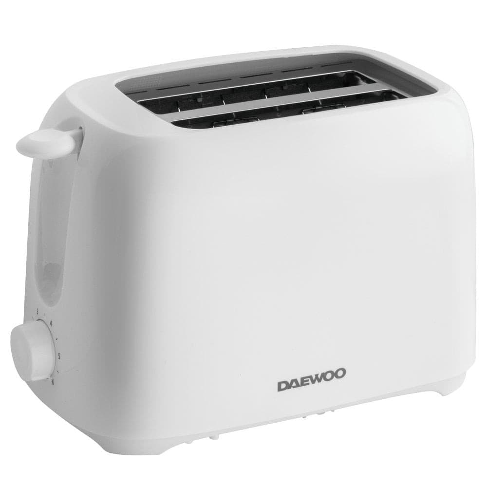 Daewoo 2 Slice White Plastic Toaster