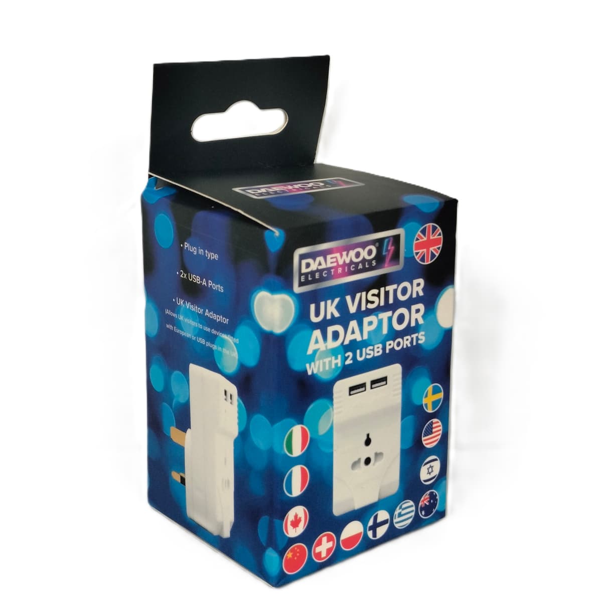 Daewoo Uk Visitor Adaptor 2Usb 5V2.1A (1Xa 1Xc)