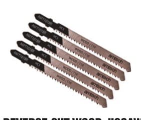 Amtech 5 Piece reverse cut wood jigsaw blade set