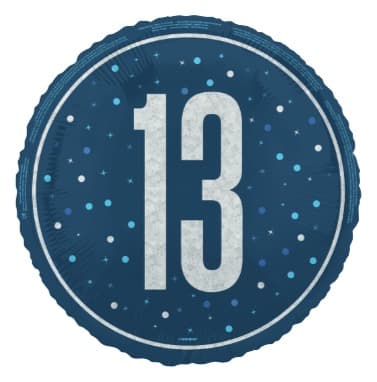 Unique Party18" GLITZ Blue 13 Prism Foil Balloon  Round