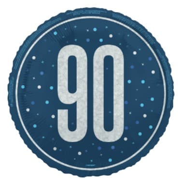 Unique Party18" GLITZ Blue 90 Prism Foil Balloon  Round