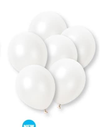 Unique Party 8ct White Pearl Premium 12" Latex Balloons