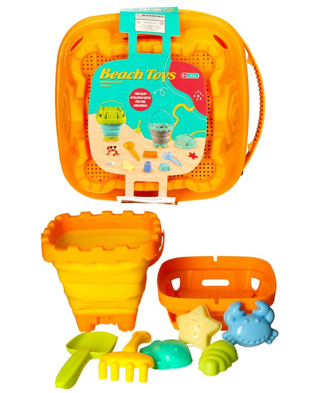 Beach Bucket Fold Away Set 7pcs