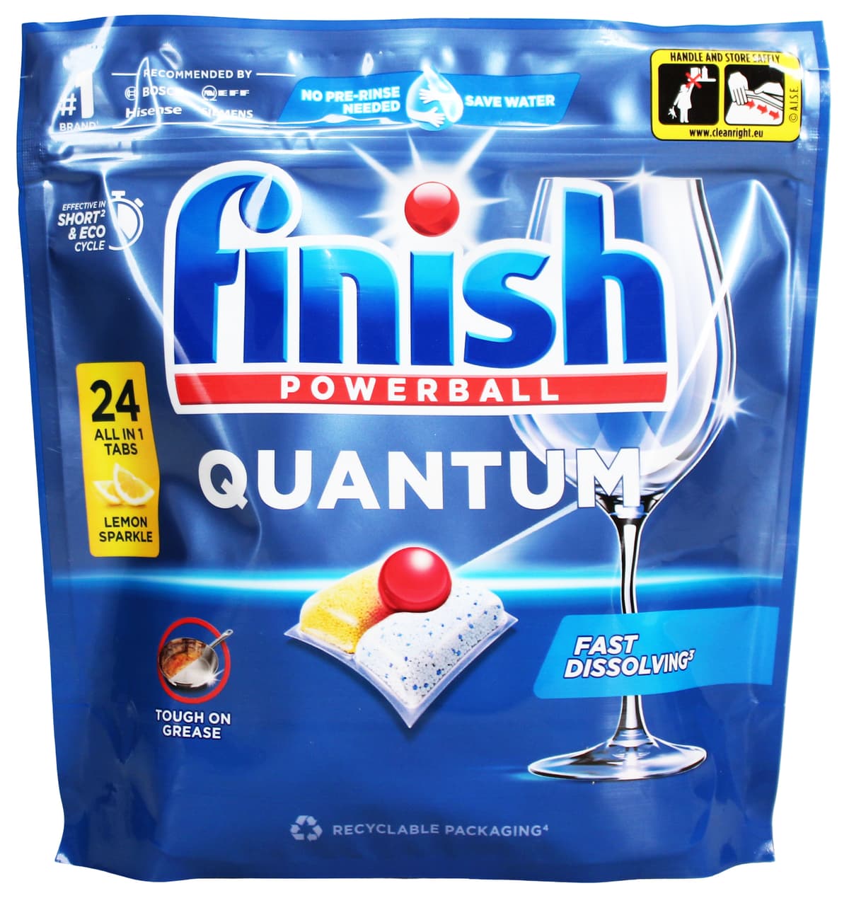 Finish Quantum All In One Dishwasher Tablets Lemon 24's