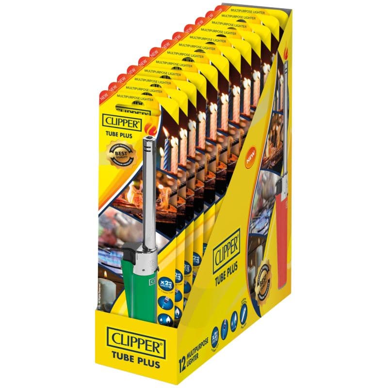 Clipper Solid Cols 12pk  Tube Plus Lighter