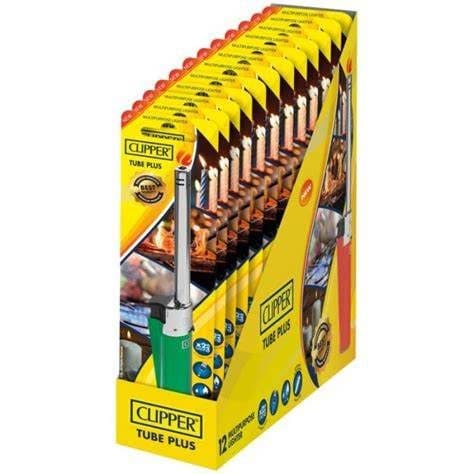 Clipper Wave Solid Cols 12pk Tube Lighter