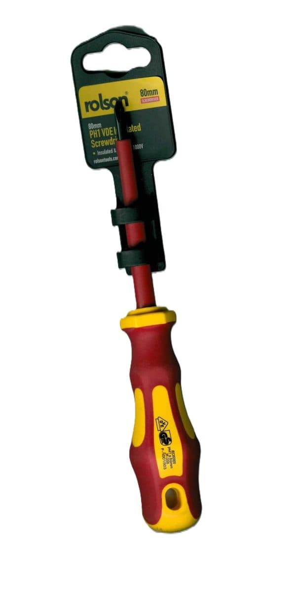 Rolson PH1 x 80mm  VDE Screwdriver