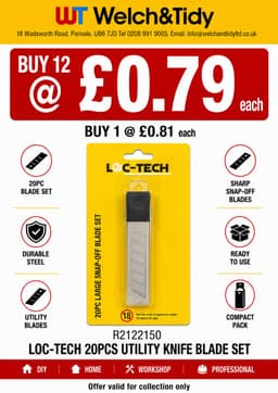 Loc-Tech 20Pcs Unility Knife Blade Set 1