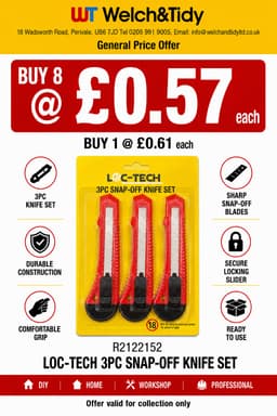 Loc-Tech 3Pc Snap-Off Knife Set 1