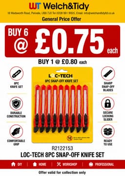 Loc-Tech 8Pc Snap-Off Knife Set 1