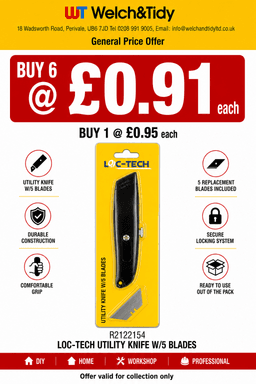 Loc-Tech Utility Knife W/5 Blades 1