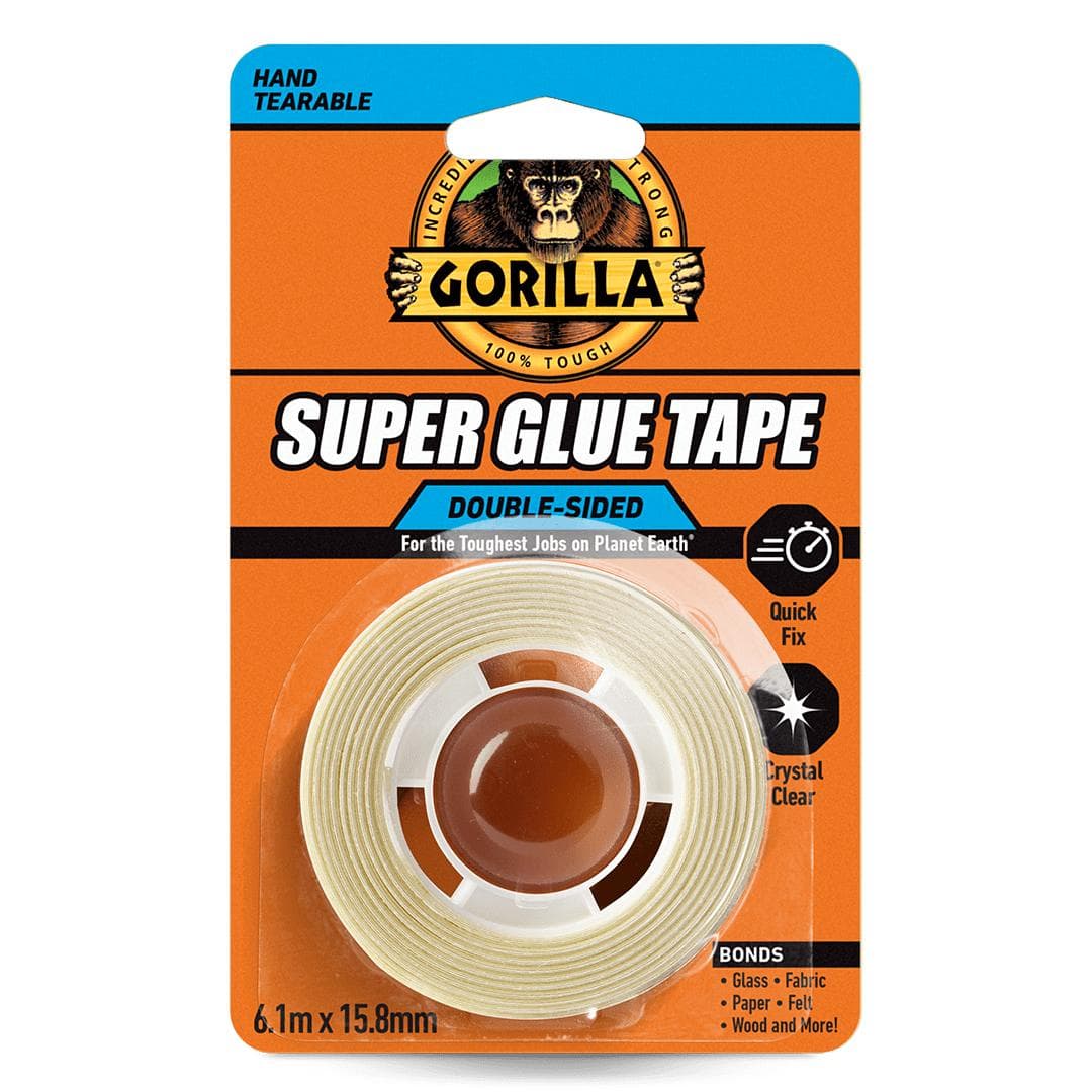 Gorilla Specialty Tape Super Glue Tape Clear 6.1 m Roll (115718)