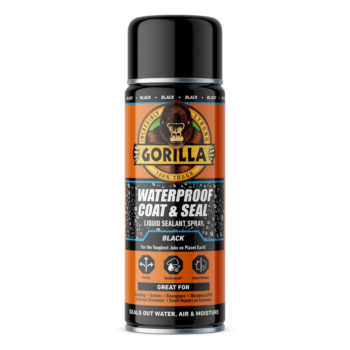 Gorilla Sealant Spray Waterproof Patch & Seal Black 450 ml