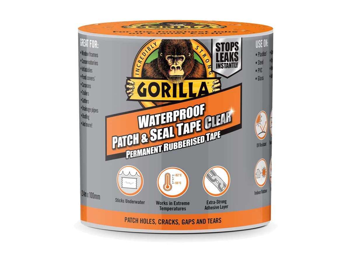 Gorilla Sealant Tape Waterproof Patch & Seal Clear 2.4 m Roll (3044751)