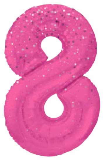 Unique 34" GLITZ Pink Prism Foil Balloon 8
