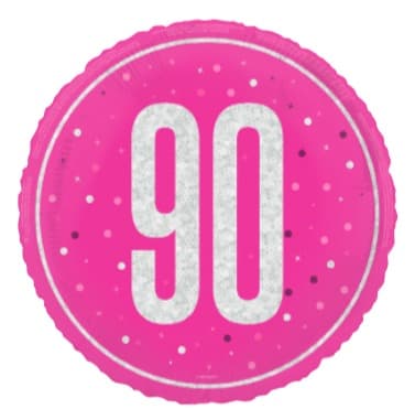 Unique Party18" PKG Glitz Pink 90 Foil Balloon