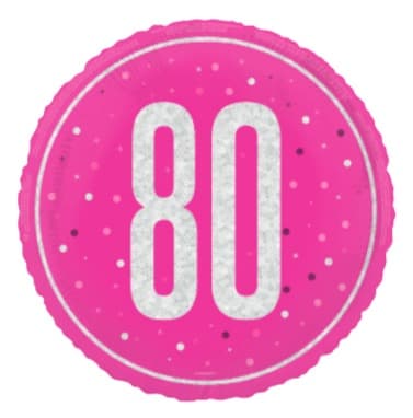 Unique Party18" PKG Glitz Pink 80 Foil Balloon