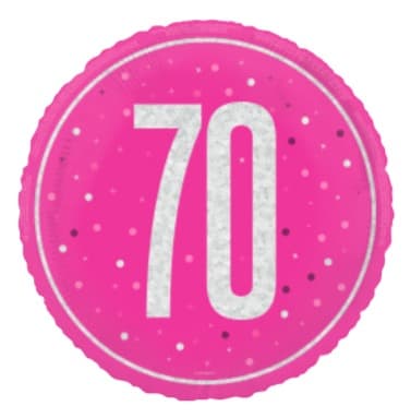Unique Party18" PKG Glitz Pink 70 Foil Balloon