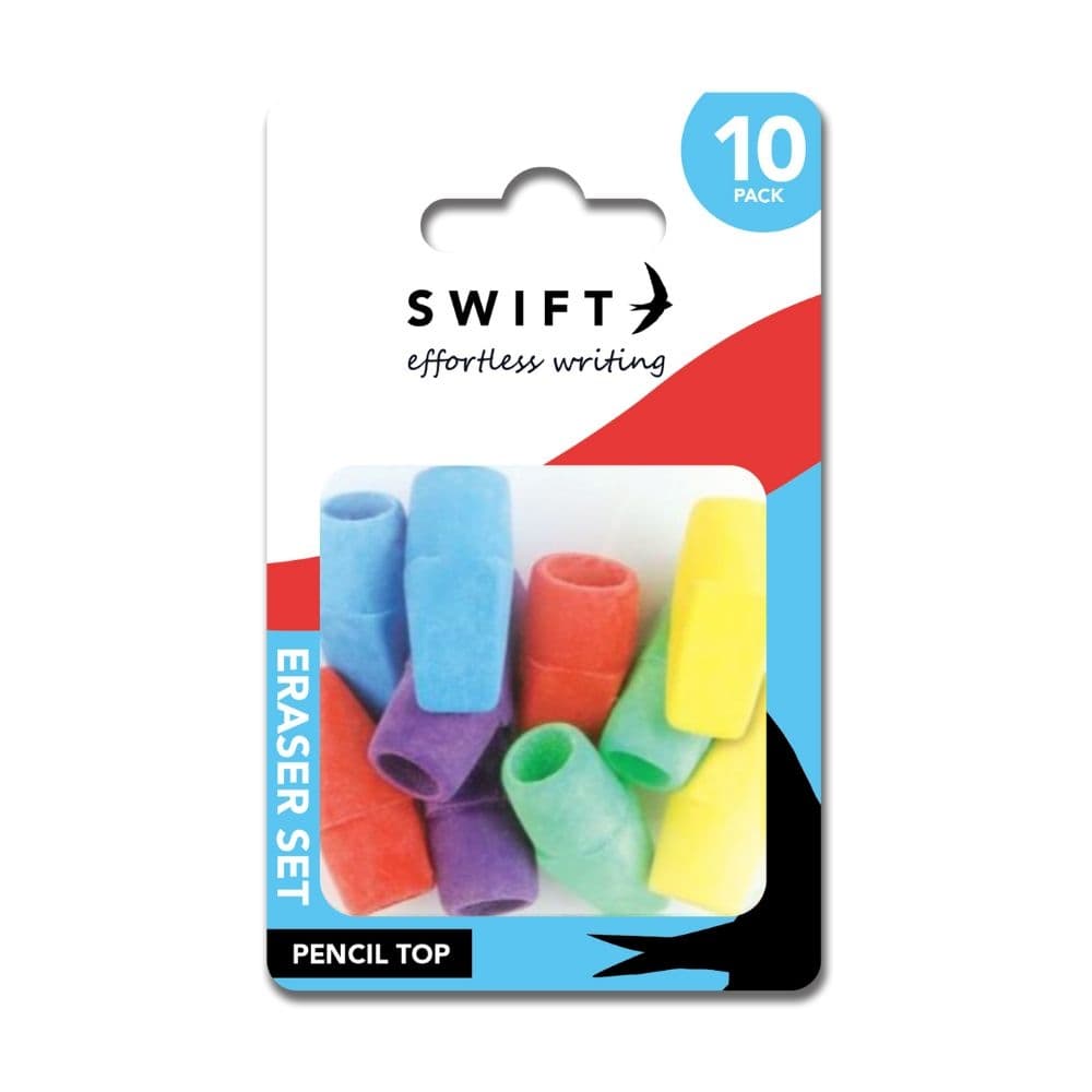 Martello Neon Pencil Top Eraser Set 10pk
