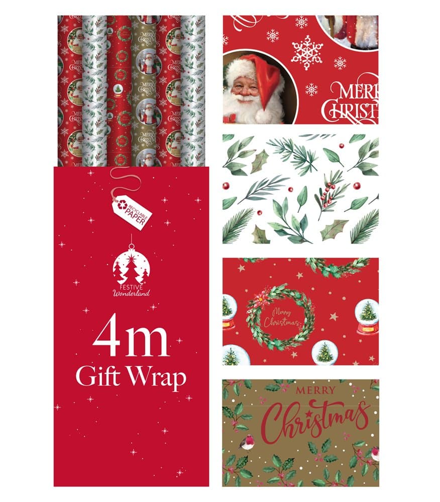 Tallon Wrap XMAS 4m Traditional