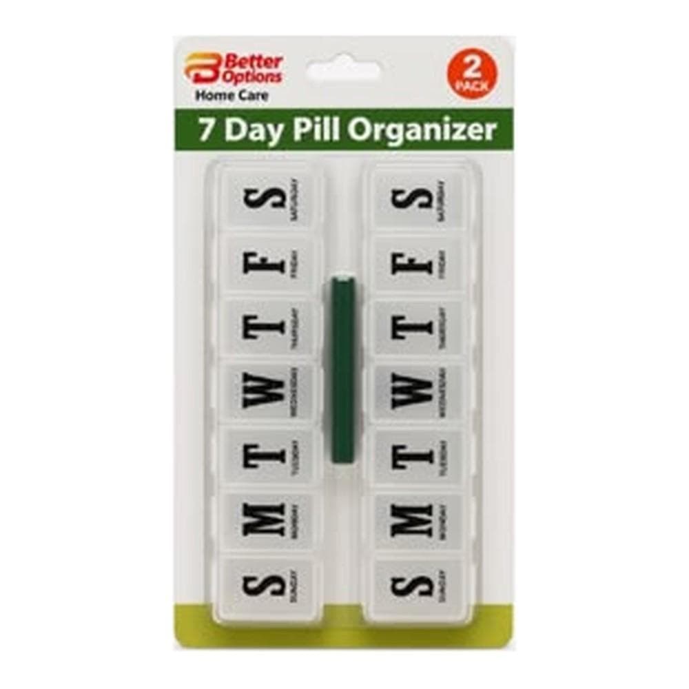 Better Options 2Pcs 7Day Pill Box
