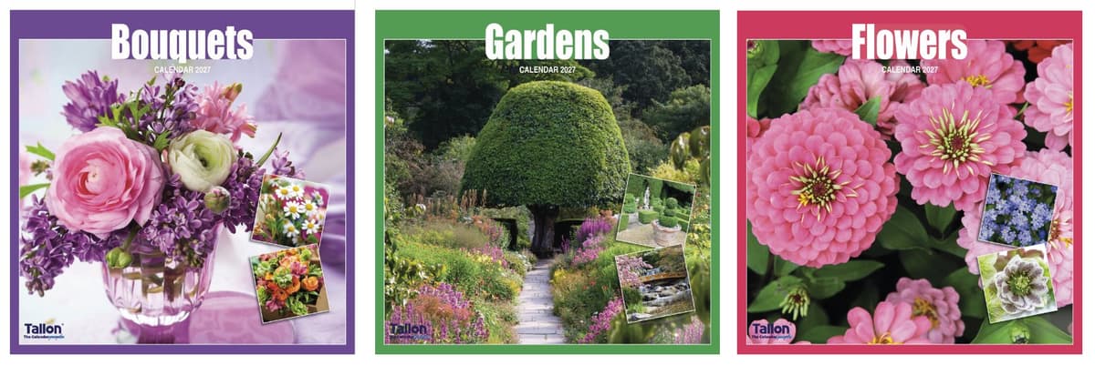 Tallon Calendar Sq Bouquets, Flowers & Gardens