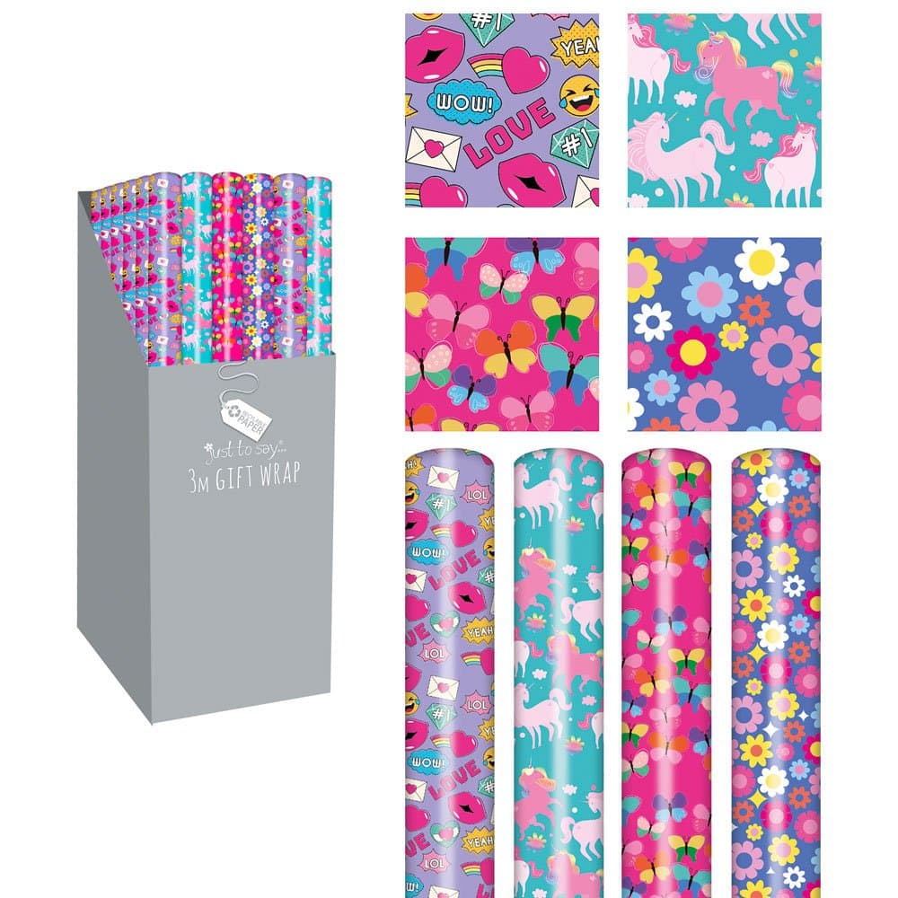 Tallon 3 Metre Gift-Wrap Girls Designs