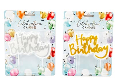 HAPPY BIRTHDAY CANDLE GOLD