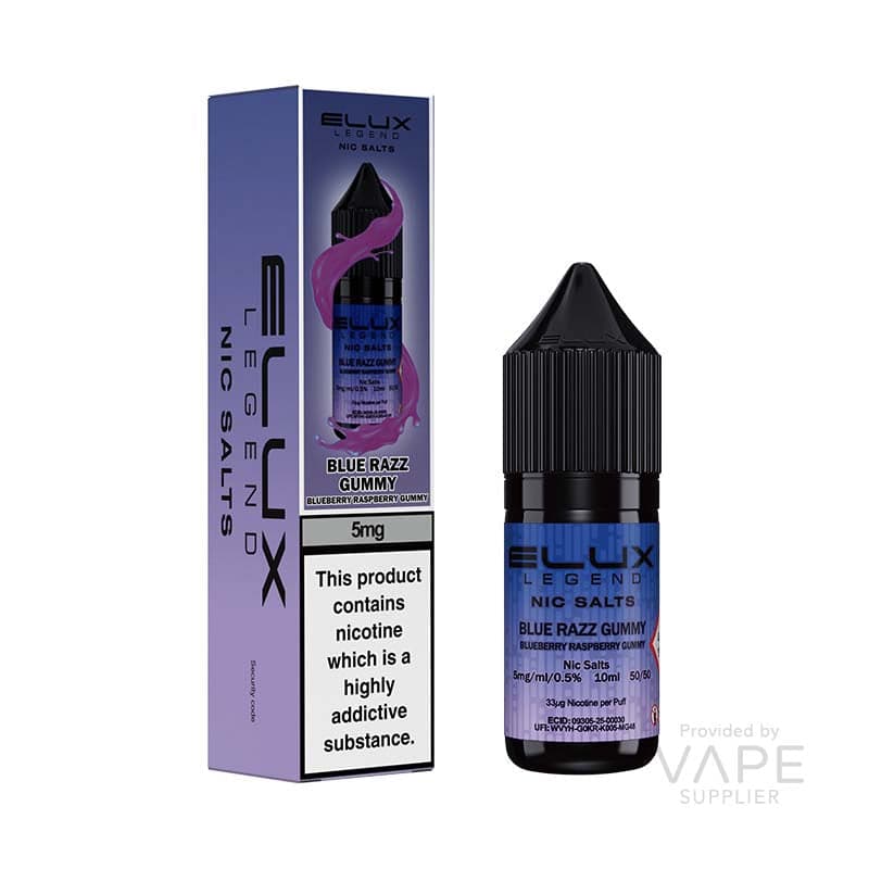 Elux Legend Nic Salt 5mg [Blue Razz Gummy / 5mg] - 10ml