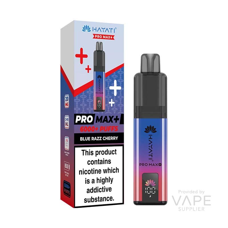 Hayati Pro Max+ 6K Prefilled Pod Kit 20mg [Blue Razz Cherry / 20mg]