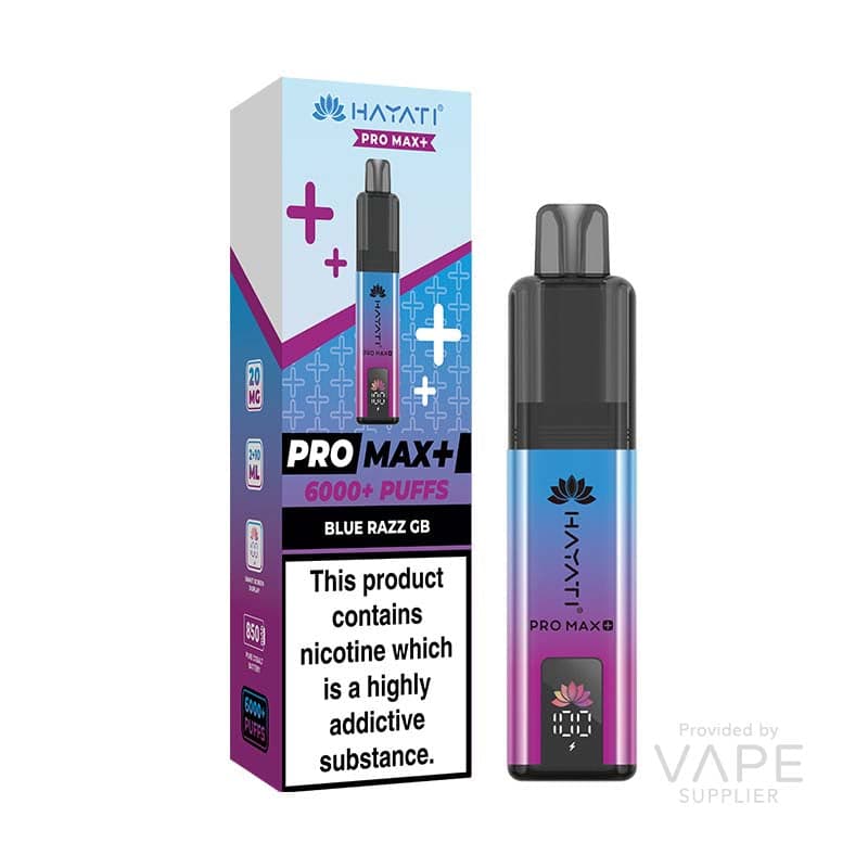 Hayati Pro Max+ 6K Prefilled Pod Kit 20mg [Blue Razz GB / 20mg]