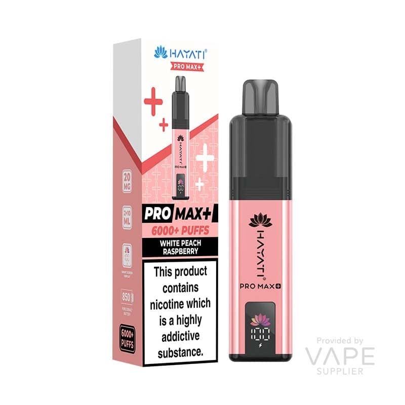 Hayati Pro Max+ 6K Prefilled Pod Kit [White Peach Raspberry / 20mg]
