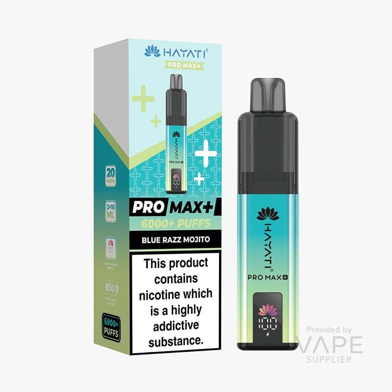 NEW! Hayati Pro Max+ 6K Prefilled Pod Kit [Blue Razz Mojito / 20mg]