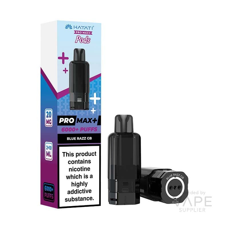 Hayati Pro Max+ 6K Prefilled Replacement Pods 20mg [Blue Razz GB / 20mg]