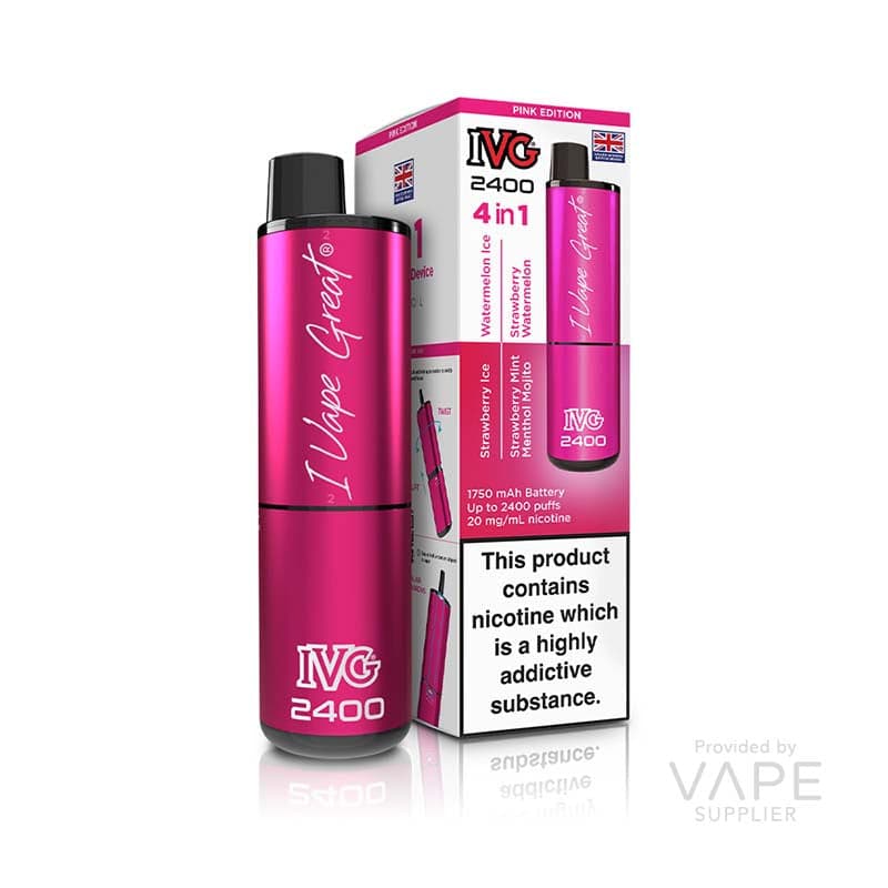 IVG 2400 4 In 1 Rechargeable Pod Kit [Pink Edition / 20mg] - 8ml