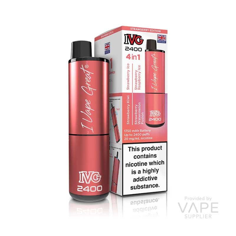 IVG 2400 4 In 1 Rechargeable Pod Kit [Strawberry Edition / 20mg] - 8ml