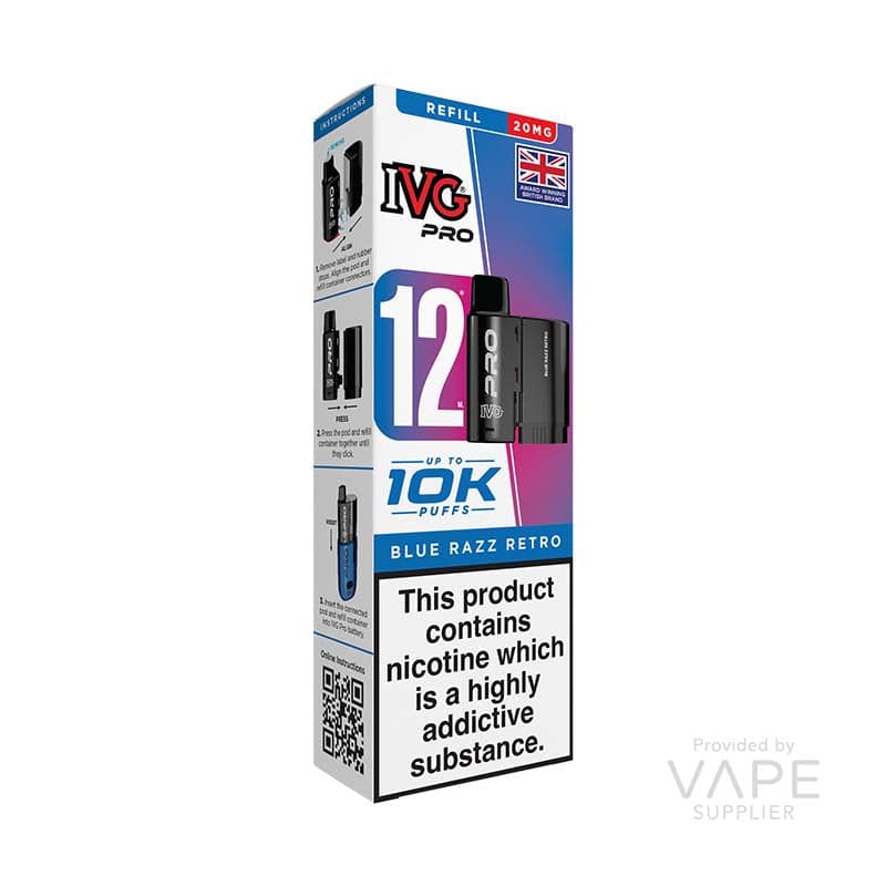 IVG Pro 12 (New) 20mg Prefilled Pod - 12ml [Blue Razz Retro / 20mg]