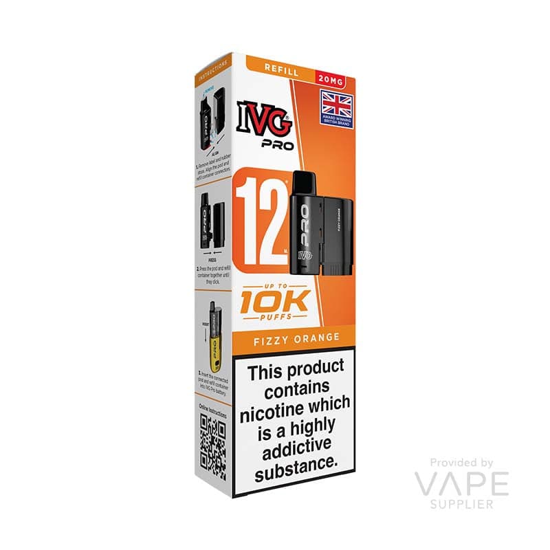 IVG Pro 12 (New) 20mg Prefilled Pod - 12ml [Fizzy Orange / 20mg]
