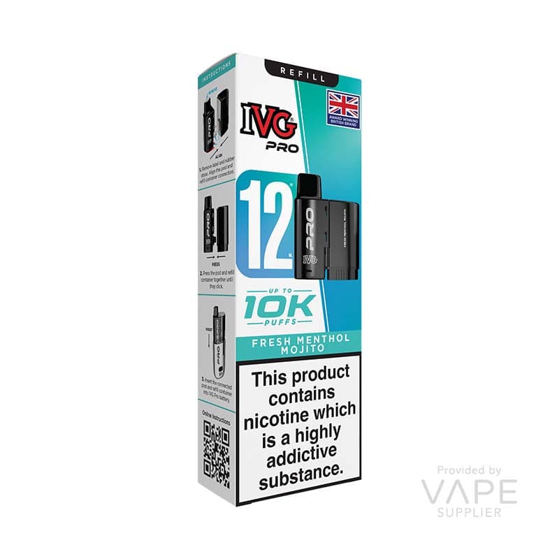 IVG Pro 12 (New) 20mg Prefilled Pod - 12ml [Fresh Menthol Mojito / 20mg]