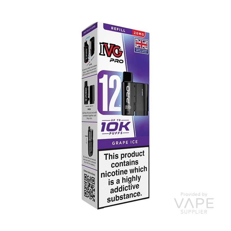 IVG Pro 12 (New) 20mg Prefilled Pod - 12ml [Grape Ice / 20mg]