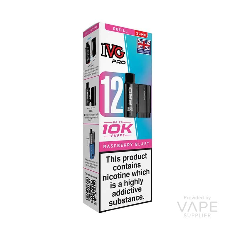 IVG Pro 12 (New) 20mg Prefilled Pod - 12ml [Raspberry Blast / 20mg]